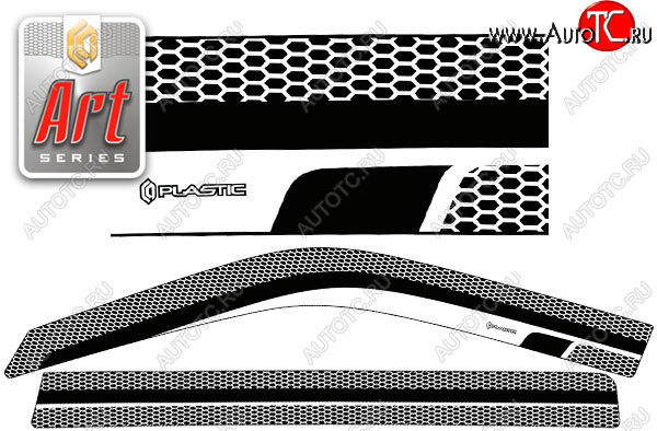 2 199 р. Ветровики дверей CA-Plsastic  Toyota Succeed  XP50,XP160 (2014-2020) рестайлинг (Серия Art белая, без хром. молдинга, крепление скотч)  с доставкой в г. Керчь