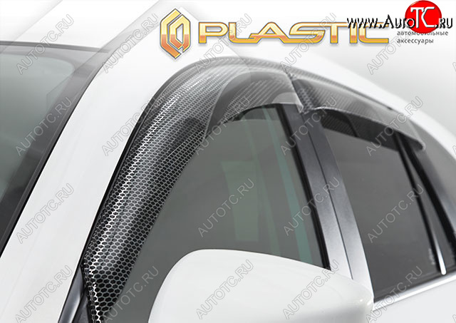 2 199 р. Ветровики дверей CA-Plastic  Лада Ларгус (2021-2025) рестайлинг R90 (Серия Art черная)  с доставкой в г. Керчь
