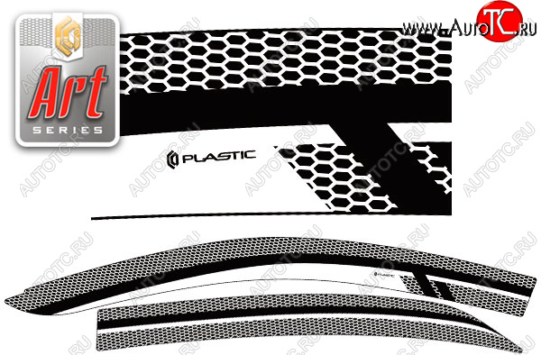2 299 р. Ветровики дверей CA-Plastic  Toyota Allion  T260 (2007-2016) седан дорестайлинг, седан 1-ый рестайлинг (Серия Art графит, без хром. молдинга, крепление скотч5)  с доставкой в г. Керчь