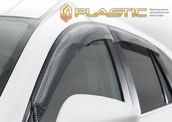 3 099 р. Ветровики дверей CA-Plastic Hyundai IX35 LM рестайлинг (2013-2018) (Серия Art графит, без хром. молдинга, крепление скотч)  с доставкой в г. Керчь. Увеличить фотографию 2