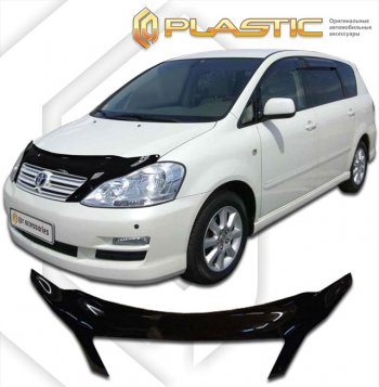 2 599 р. Дефлектор капота CA-Plastic exclusive  Toyota Ipsum  ACM20 (2003-2009) рестайлинг (серия Classic чёрный, Без надписи)  с доставкой в г. Керчь. Увеличить фотографию 2