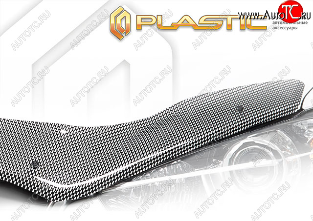 3 599 р. Дефлектор капота CA-Plastic Exclusive Lexus NX200 Z10 рестайлинг (2017-2021) (Шелкография карбон серебро)  с доставкой в г. Керчь