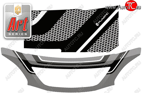 3 199 р. Дефлектор капота CA-Plastic  Toyota Harrier  XU30 (2003-2013) (Art графит)  с доставкой в г. Керчь