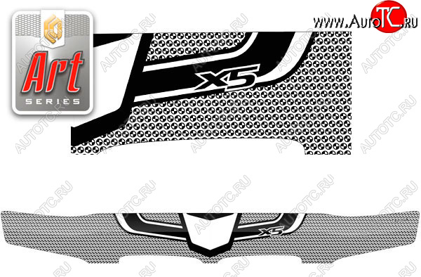 3 199 р. Дефлектор капота CA-Plastic  BMW X5  E53 (2003-2006) рестайлинг (Art графит)  с доставкой в г. Керчь