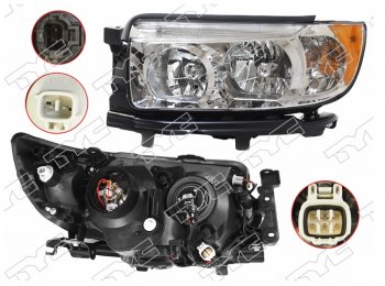 Левая фара (Евросвет) TYC Subaru Forester  SG (2005-2008) рестайлинг
