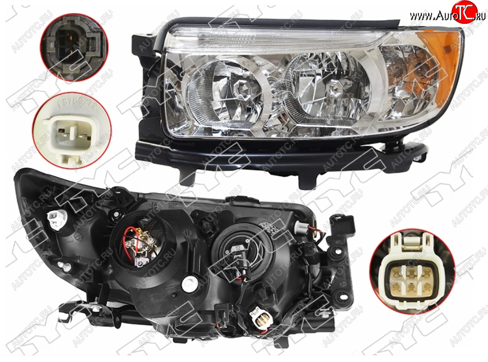 17 349 р. Левая фара (Евросвет) TYC  Subaru Forester  SG (2005-2008) рестайлинг  с доставкой в г. Керчь