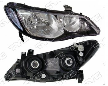 Правая фара (поворот голубой, евросвет) TYC Honda Civic  FD (2005-2011) седан дорестайлинг, седан рестайлинг
