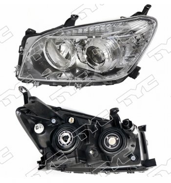 Левая фара (под электрокорректор, Евросвет) TYC Toyota RAV4  XA305 (2005-2009) 5 дв. дорестайлинг