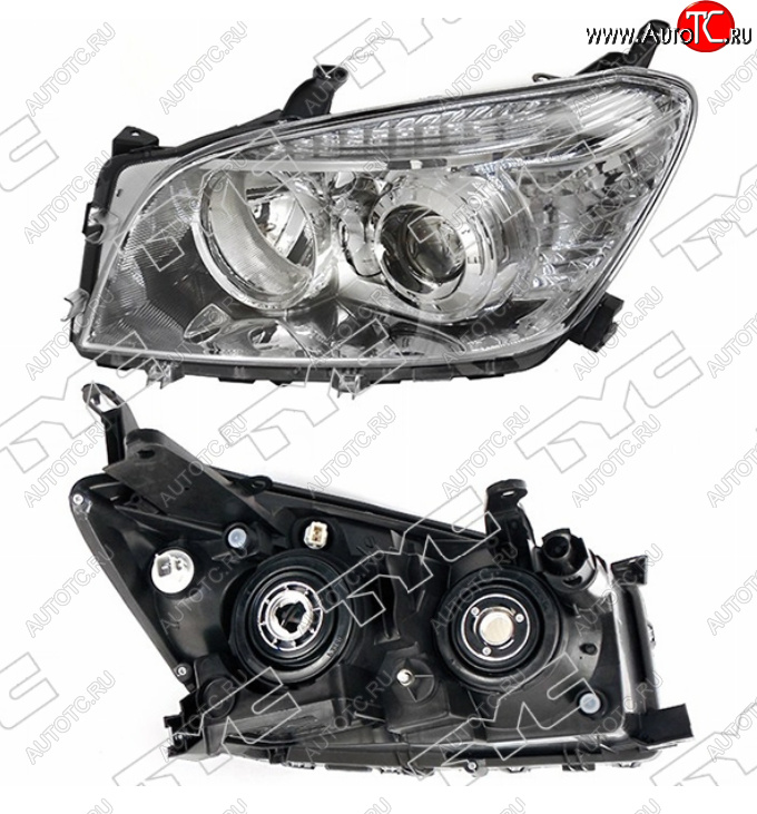 14 999 р. Левая фара (под электрокорректор, Евросвет) TYC  Toyota RAV4  XA305 (2005-2009) 5 дв. дорестайлинг  с доставкой в г. Керчь