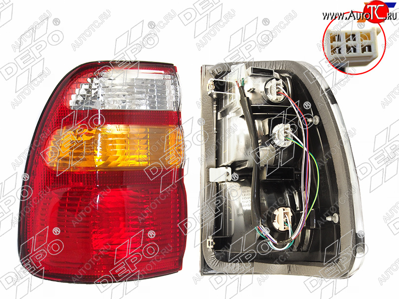 4 549 р. Левый фонарь задний DEPO Toyota Land Cruiser 100 дорестайлинг (1998-2002)  с доставкой в г. Керчь