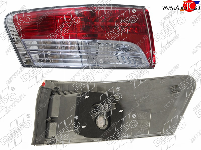 9 899 р. Левый фонарь задний DEPO  Toyota Avensis  T270 седан (2008-2011) дорестайлинг  с доставкой в г. Керчь