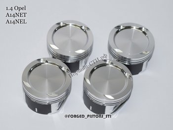 Поршни (Opel 1.4l A14NET под кольца 1,2/1,2/2,0) СТИ Chevrolet Cruze (HR51S,HR81S,  J300,  J305,  J308,  D2LC,  D2LC-K), Opel Astra (J,  J GTC), Corsa (D), Insignia (A,  А,  B), Meriva (B), Mokka, Zafira (С,  C) (диаметр поршня: 72.5 мм)