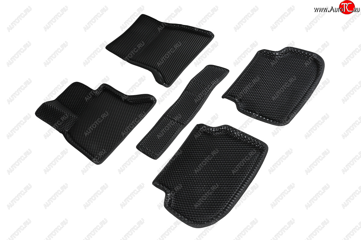 5 699 р. Коврики в салон EVA (3D, ромб, чёрные) Seintex  BMW 5 серия  F10 (2009-2013) седан дорестайлинг  с доставкой в г. Керчь