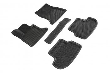 5 699 р. Коврики в салон EVA (3D, ромб, чёрные) Seintex BMW 5 серия F10 рестайлинг, седан (2013-2017)  с доставкой в г. Керчь. Увеличить фотографию 2