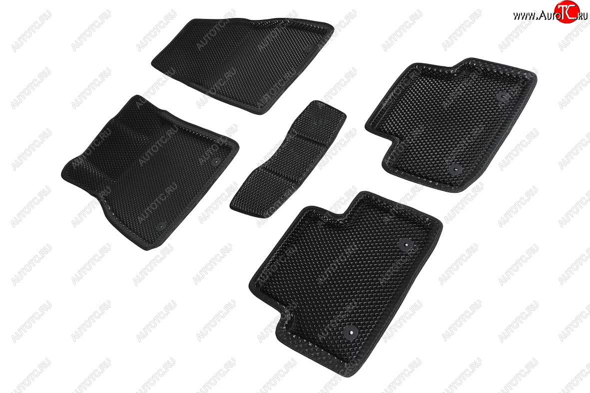 5 699 р. Коврики в салон EVA (3D, ромб, чёрные) Seintex Chevrolet Malibu 8 (2013-2015)  с доставкой в г. Керчь