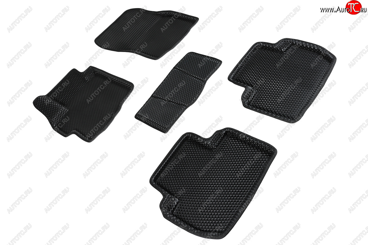 5 399 р. Коврики в салон EVA (3D, ромб, чёрные) Seintex CITROEN C-crosser (2007-2012)  с доставкой в г. Керчь