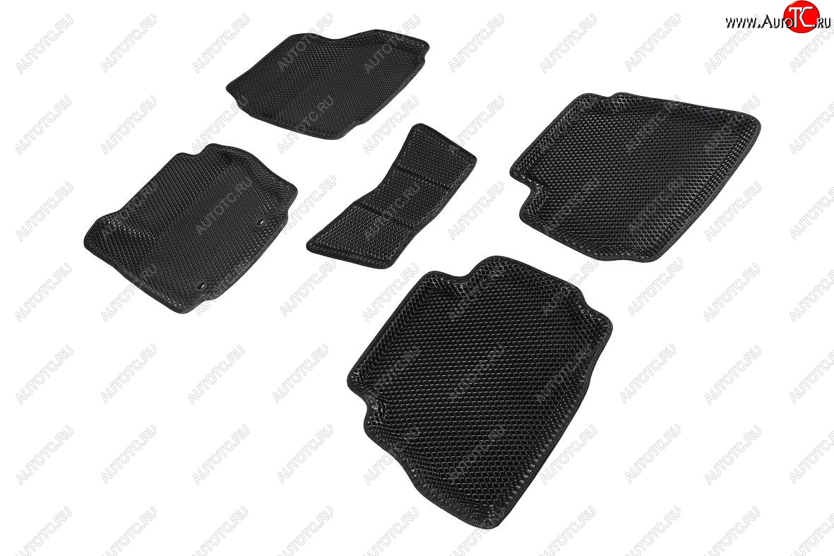 4 799 р. Коврики в салон EVA (3D, ромб, чёрные, овальный крепеж) Seintex Ford Mondeo Mk4,DG дорестайлинг, универсал (2007-2010)  с доставкой в г. Керчь