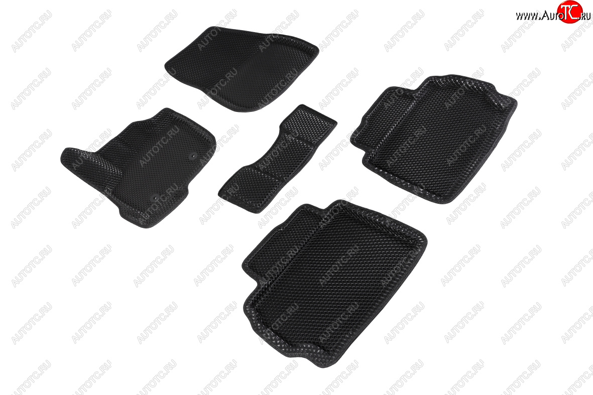 4 799 р. Коврики в салон EVA (3D, ромб, чёрные) Seintex Ford Mondeo MK5 CD391 дорестайлинг седан (2014-2018)  с доставкой в г. Керчь
