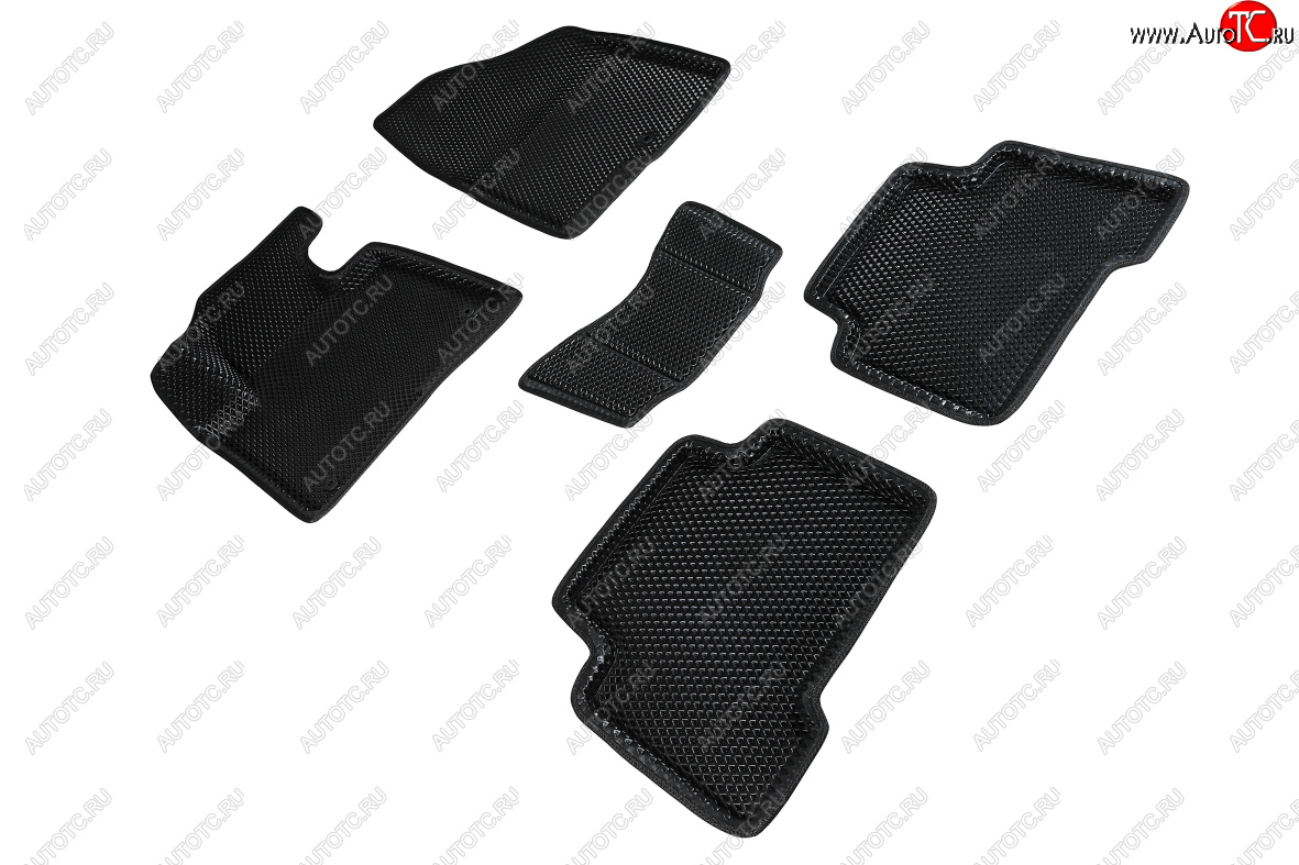 5 699 р. Коврики в салон EVA (3D, ромб, чёрные) Seintex  Hyundai Santa Fe  DM (2012-2019) дорестайлинг, рестайлинг  с доставкой в г. Керчь