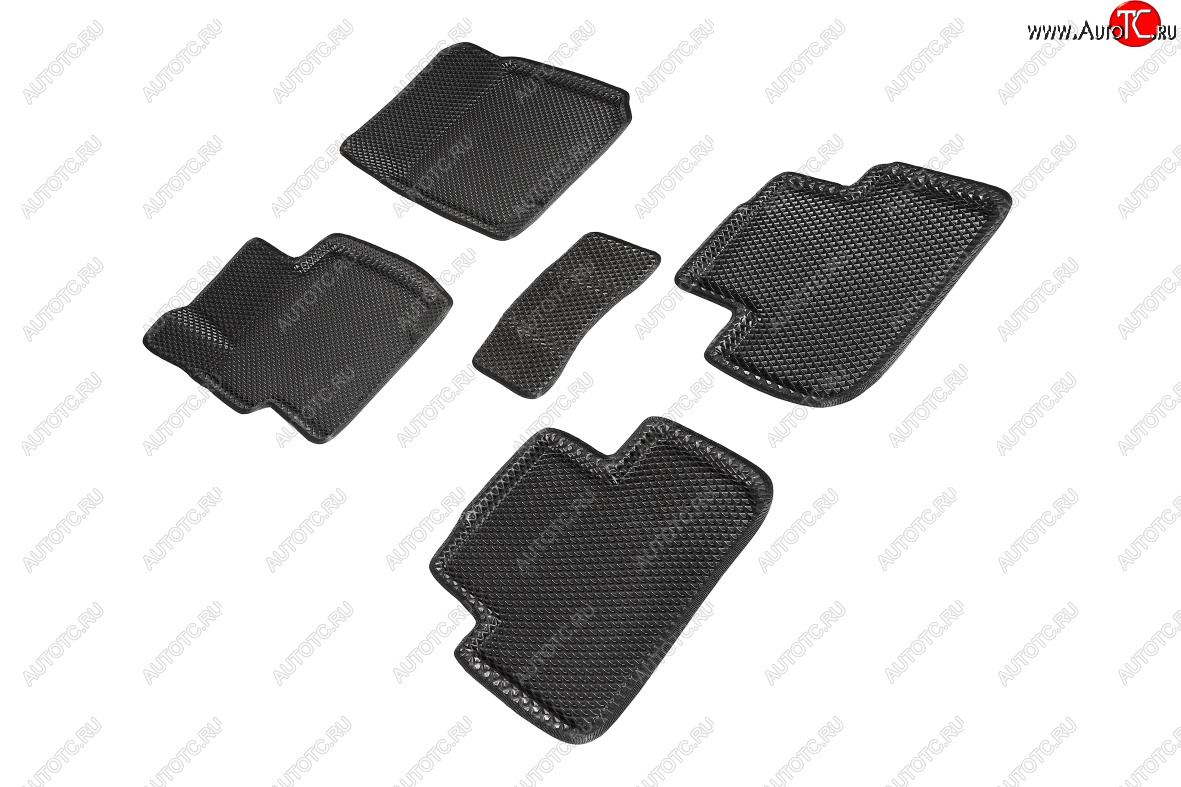 4 999 р. Коврики в салон EVA (3D, ромб, чёрные) Seintex  Honda Accord ( 7 CL,  7 CM) (2002-2008) седан дорестайлинг, универсал дорестайлинг, седан рестайлинг, универсал рестайлинг  с доставкой в г. Керчь