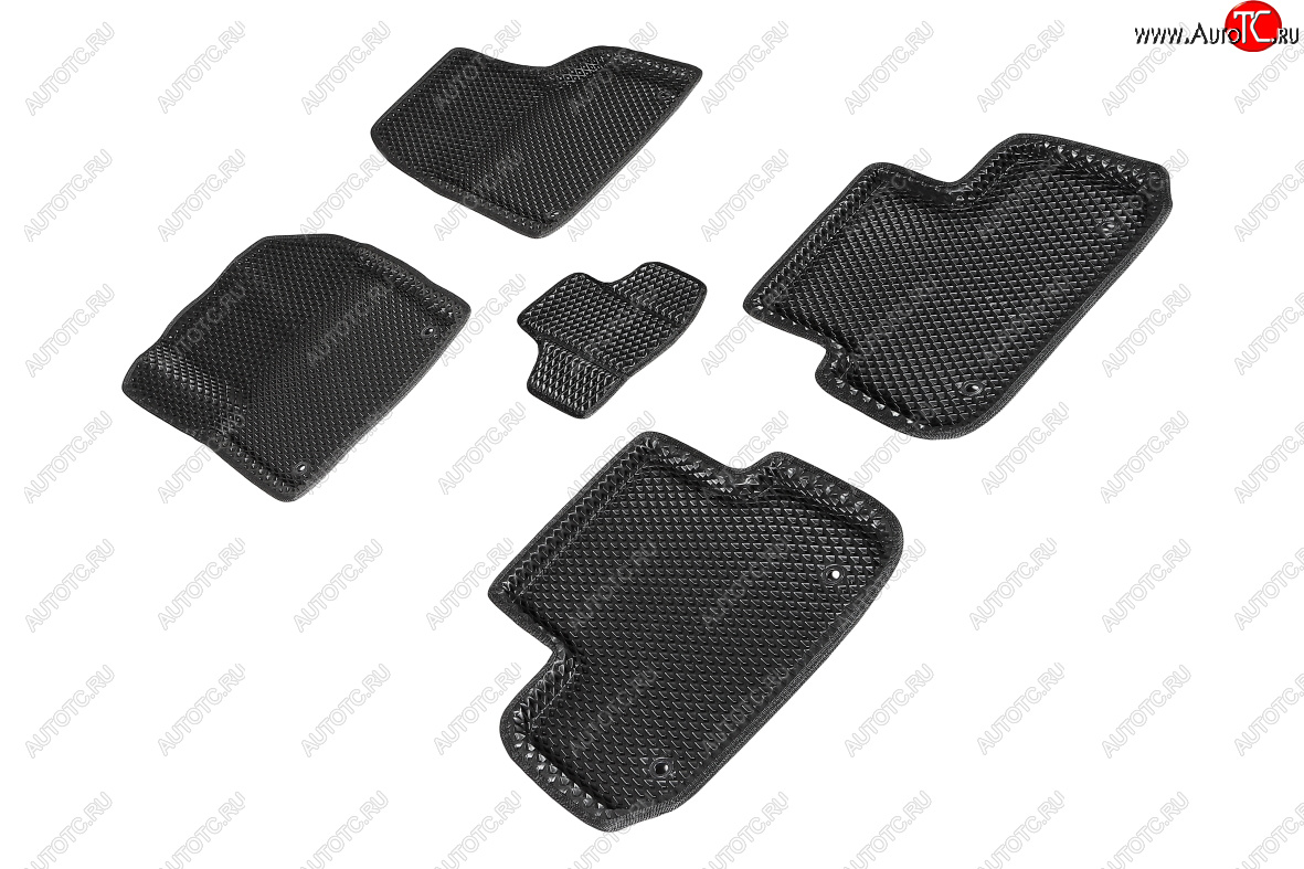 5 999 р. Коврики в салон EVA (3D, ромб, чёрные) Seintex Land Rover Discovery Sport L550 дорестайлинг (2014-2019)  с доставкой в г. Керчь