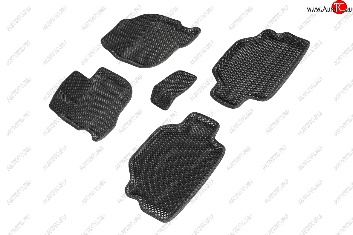5 999 р. Коврики в салон EVA (3D, ромб, чёрные) Seintex  Mitsubishi Pajero Sport  PB (2008-2013) дорестайлинг  с доставкой в г. Керчь