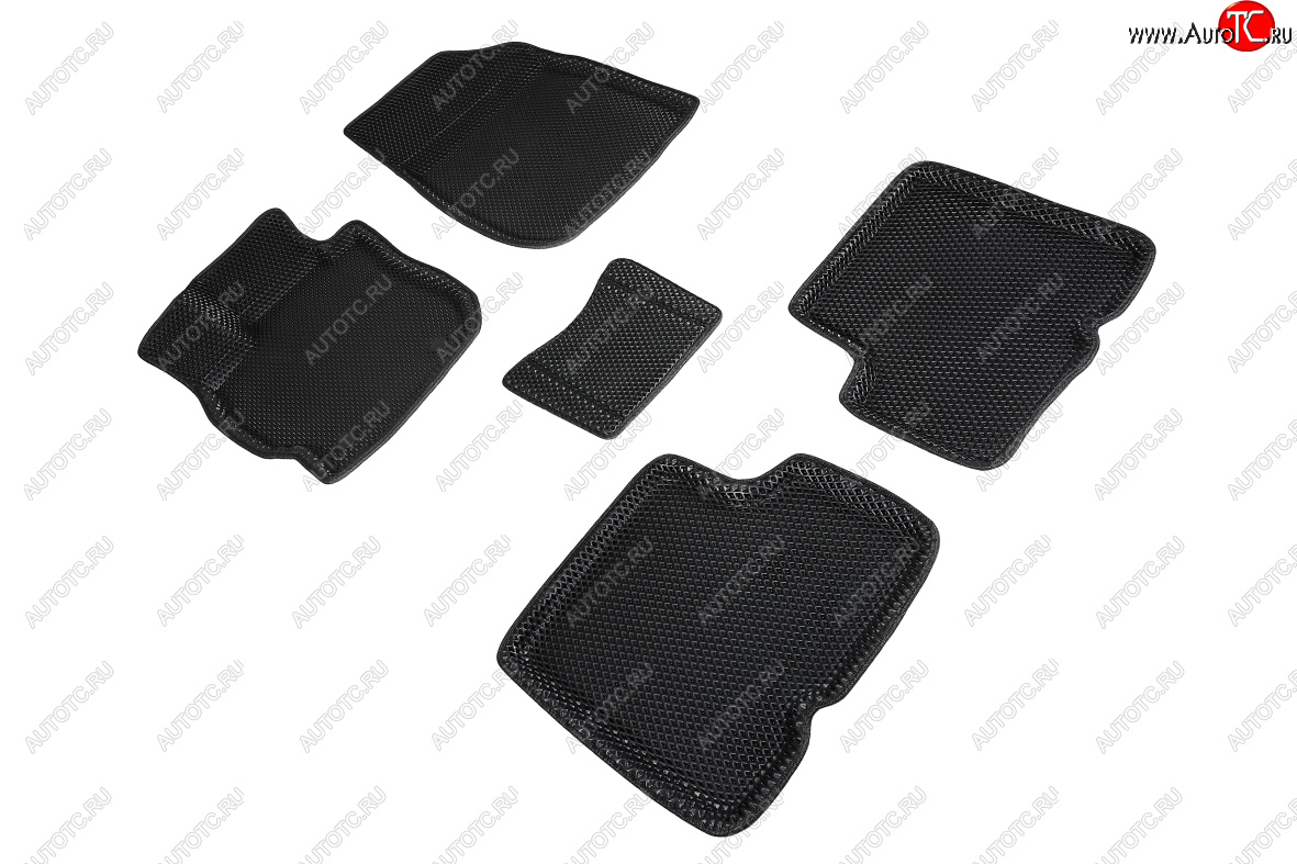 4 849 р. Коврики в салон EVA (3D, ромб, чёрные) Seintex  Nissan Almera  G15 (2012-2019) седан  с доставкой в г. Керчь