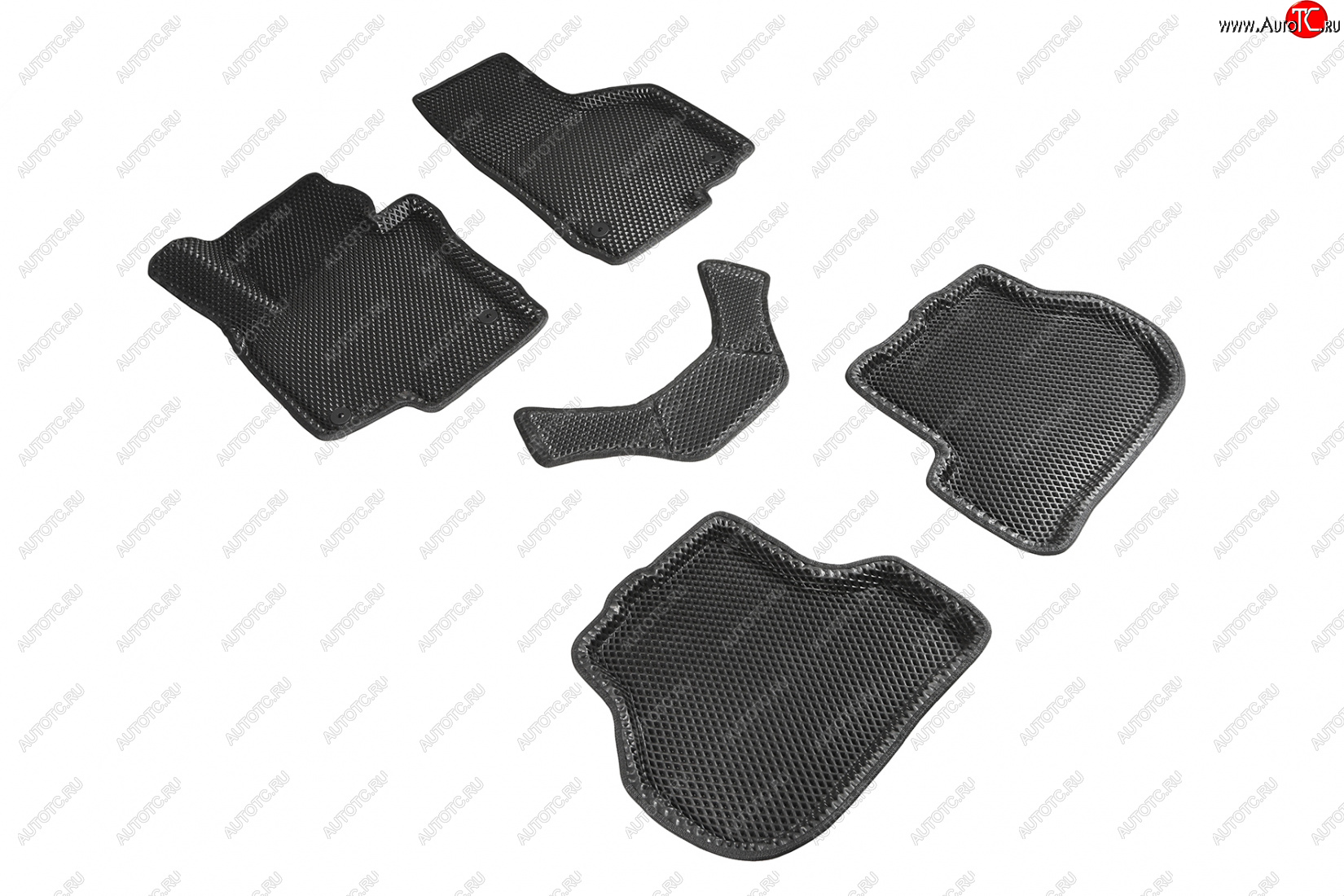 5 699 р. Коврики в салон EVA (3D, ромб, чёрные) Seintex  Seat Leon  1P хэтчбэк 5 дв. (2005-2013) дорестайлинг, рестайлинг  с доставкой в г. Керчь