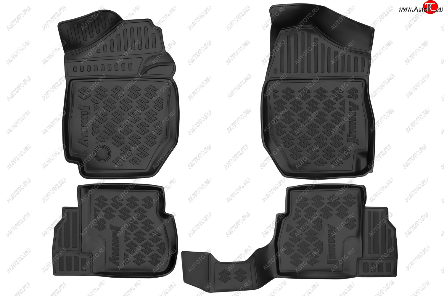 2 969 р. Коврики 3D в салон подходят для SUZUKI Jimny JB64 2018-, 4шт. (полиуретан)  Сузуки Джимни SUZUKI 990nf-78r61-000  с доставкой в г. Керчь