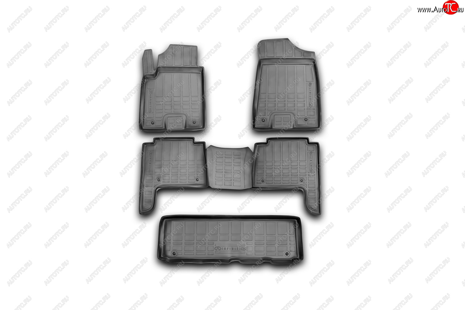 2 199 р. Комплект ковриков в салон (полиуретан, чёрные) INFINITI INFINITI QX56 Z62 (2010-2013)  с доставкой в г. Керчь
