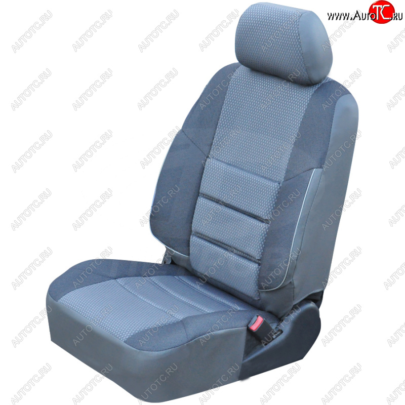 3 999 р. Чехлы (экокожа-жаккард) Петров А10 Chevrolet Cruze J305 хэтчбек дорестайлинг (2009-2012) (Серый)  с доставкой в г. Керчь