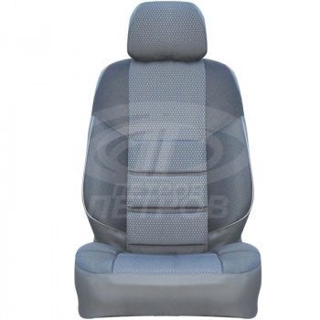 3 999 р. Чехлы (экокожа-жаккард) Петров А10 Chevrolet Cruze J305 хэтчбек дорестайлинг (2009-2012) (Серый)  с доставкой в г. Керчь. Увеличить фотографию 2