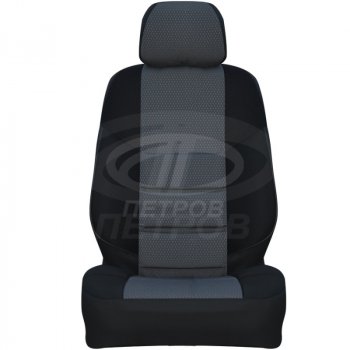 3 999 р. Чехлы сидений (экокожа-жаккард, ЗС 60/40) Петров А10 Fiat Albea 170 седан (2002-2012) (Черный)  с доставкой в г. Керчь. Увеличить фотографию 2