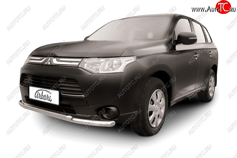 21 999 р. Защита переднего бампера двойная (диаметр 57+42 мм) Arbori Mitsubishi Outlander GF дорестайлинг (2012-2014)  с доставкой в г. Керчь