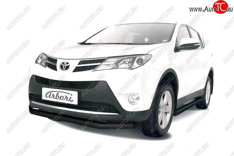 10 549 р. Защита переднего бампера (диаметр 76 мм) Arbori Toyota RAV4 XA40 5 дв. дорестайлинг (2012-2015)  с доставкой в г. Керчь