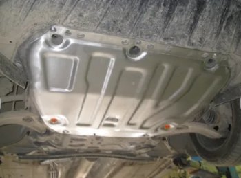 15 499 р. Защита картера двигателя и КПП (V-1,6; 1,8; 2,0) Alfeco  Ford Focus  2 (2004-2011)  седан дорестайлинг, универсал дорестайлинг, хэтчбэк 3 дв. дорестайлинг, хэтчбэк 5 дв. дорестайлинг, седан рестайлинг, универсал рестайлинг, хэтчбэк 3 дв. рестайлинг, хэтчбэк 5 дв. рестайлинг (Алюминий 4 мм)  с доставкой в г. Керчь. Увеличить фотографию 2