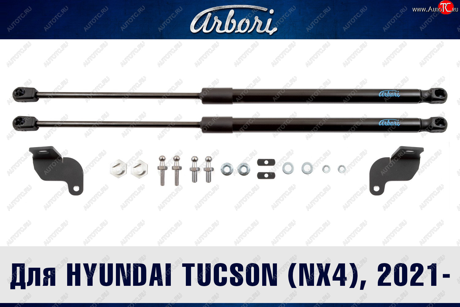 3 499 р. Упоры капота Arbori Hyundai Tucson NX4 (2020-2022)  с доставкой в г. Керчь