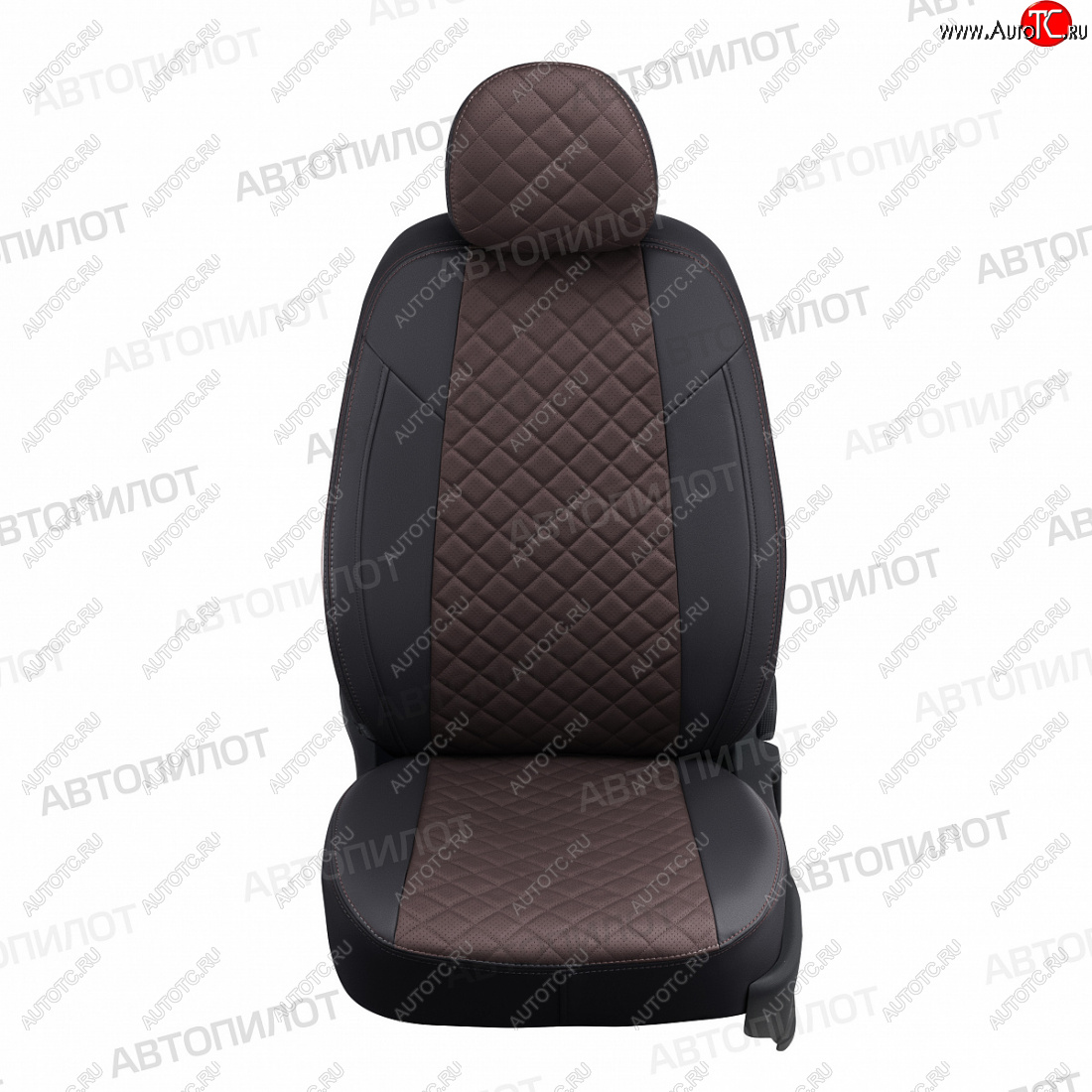 14 249 р. Чехлы на сиденья (экокожа, 60/40 с подлокотником) Автопилот Ромб  Audi 100  С4 (1990-1995) универсал (черный/шоколад)  с доставкой в г. Керчь