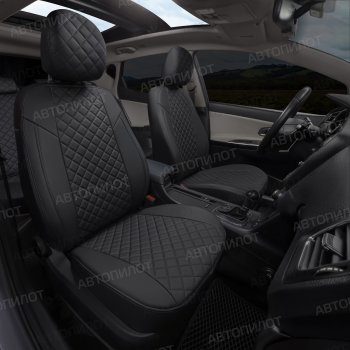 14 249 р. Чехлы на сиденья (экокожа, ЗСиС 40/60) Автопилот Ромб Audi A3 8L1 хэтчбэк 3 дв. дорестайлинг (1996-2000) (черный)  с доставкой в г. Керчь. Увеличить фотографию 6