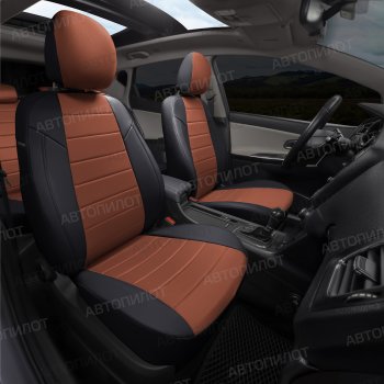 13 649 р. Чехлы на сиденья (экокожа/алькантара, 40/60) Автопилот  Audi A3  8P1 хэтчбэк 3 дв. (2003-2013) дорестайлинг, 1-ый рестайлинг, 2-ой рестайлинг, 3 рестайлинг (черный/коричневый)  с доставкой в г. Керчь. Увеличить фотографию 7