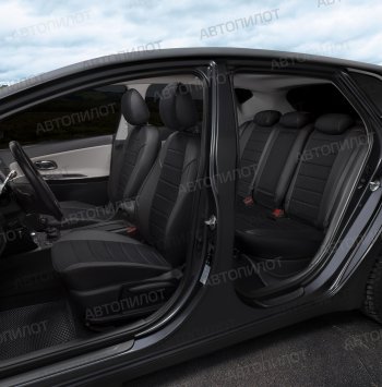 13 649 р. Чехлы на сиденья (экокожа/алькантара, 40/60) Автопилот Audi A3 8VS седан дорестайлинг (2012-2016) (черный)  с доставкой в г. Керчь. Увеличить фотографию 8