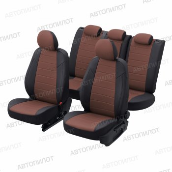 13 649 р. Автопилот (экокожа, 40/60+вырез под подлокотник+надкрыльники) Автопилот  Audi A4 ( B6,  B7) (2000-2008) седан (черный/темно-коричневый)  с доставкой в г. Керчь. Увеличить фотографию 3