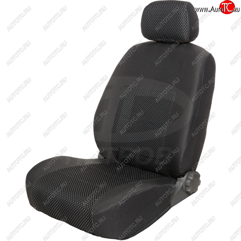 2 499 р. Чехлы сидений (жаккард) Петров Пума  Ford Focus ( 2,  3) (2004-2019)  седан дорестайлинг, седан рестайлинг, седан дорестайлинг (серый)  с доставкой в г. Керчь