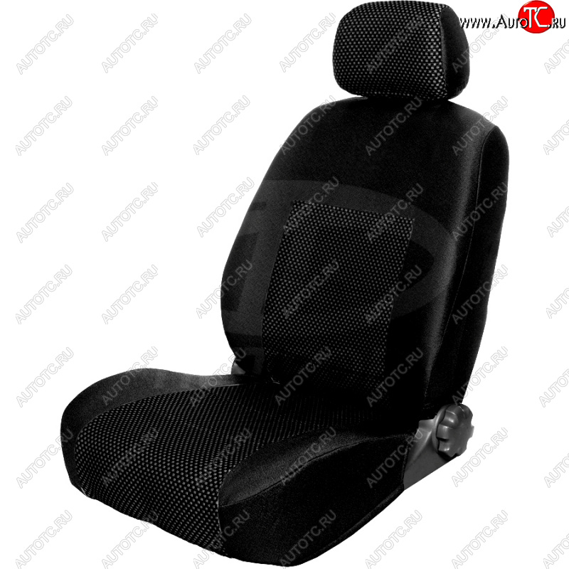 2 499 р. Чехлы сидений (жаккард) Петров Пума Ford S-Max 1 дорестайлинг (2006-2010) (черный)  с доставкой в г. Керчь