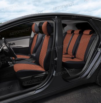 14 249 р. Автопилот (экокожа/алькантара) Автопилот Ромб  Brilliance M2 (2006-2010) (черный/коричневый)  с доставкой в г. Керчь. Увеличить фотографию 7