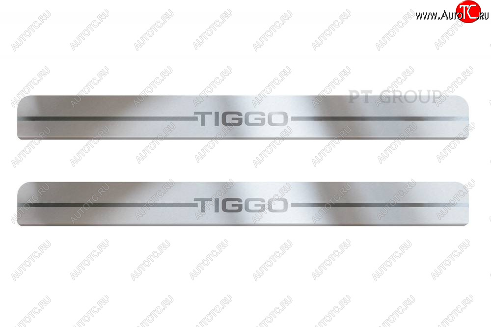 2 499 р. Пороги накладки Petroil Tuning Chery Tiggo 7 PRO (2019-2025) (полированная нержавейка)  с доставкой в г. Керчь
