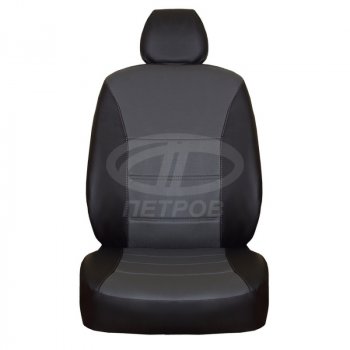 5 749 р. Чехлы сидений (экокожа, Titanium Тrend Sport) ПЕТРОВ Орегон Ford Focus 3 универсал рестайлинг (2014-2019) (черный/серый)  с доставкой в г. Керчь. Увеличить фотографию 2