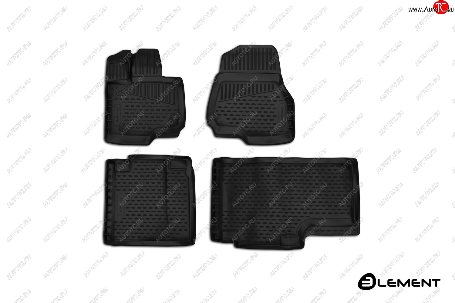 889 р. Коврики салона Element 3D (3 Supercab, ext. cab) Ford F 150 P552 пикап дорестайлинг (2014-2016) (черный)  с доставкой в г. Керчь