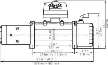 52 219 р. Лебёдка электрическая 12V 10000 lbs 4500 кг Runva SSANGYONG Kyron рестайлинг (2007-2016) (Стальной трос)  с доставкой в г. Керчь. Увеличить фотографию 2