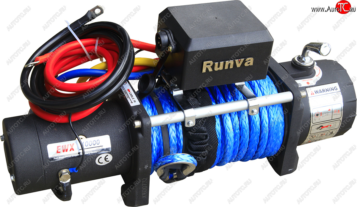 58 619 р. Лебёдка электрическая 12V Runva 10000 lbs 4500 кг   (Синтетический трос)  с доставкой в г. Керчь